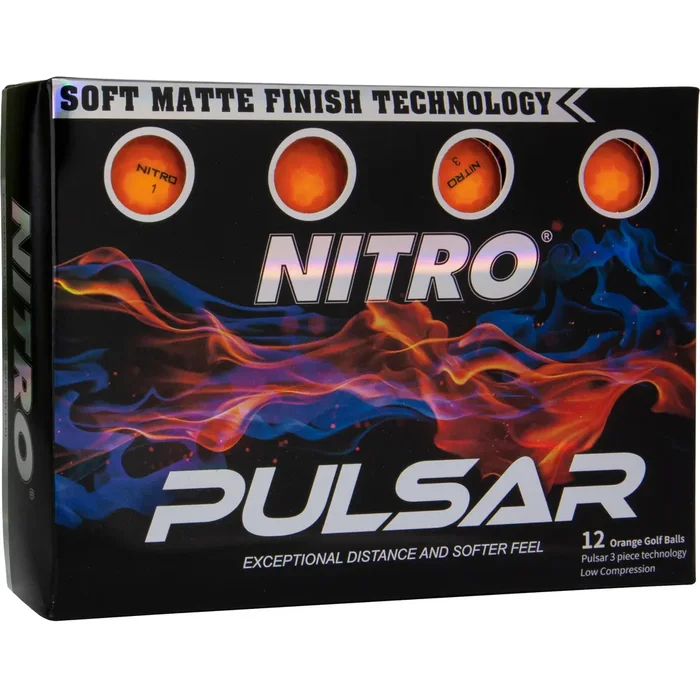 Nitro Pulsar Matte Finish Neon Golf Balls
