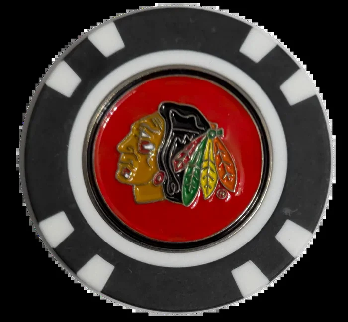 Officially Licensed Chicago Blackhawks Poker Chip Golf Ball Marker