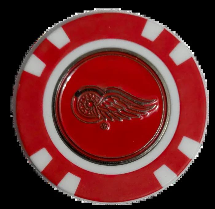Officially Licensed Detroit Red Wings Poker Chip Golf Ball Marker