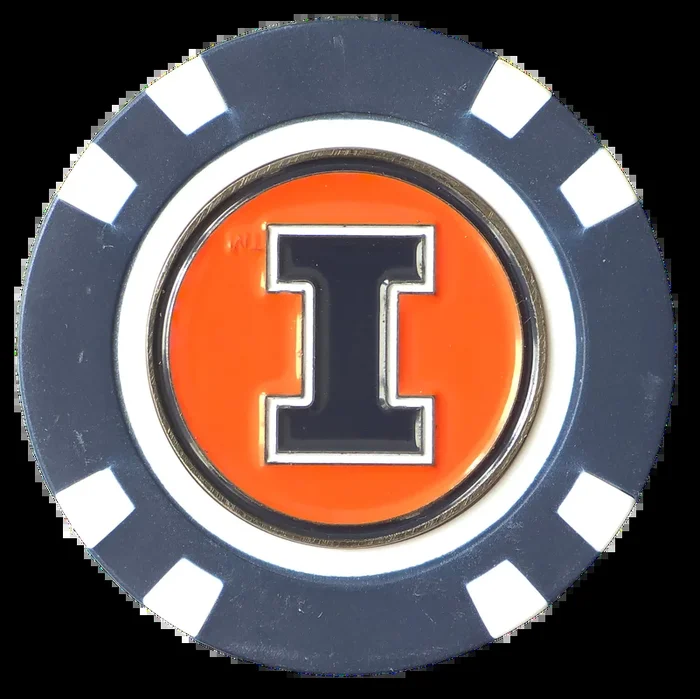 Officially Licensed Illinois Fighting Illini Poker Chip Ball Marker