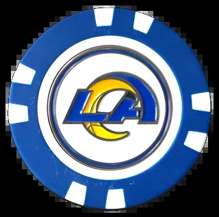 Officially Licensed Los Angeles Rams Poker Chip Ball Marker