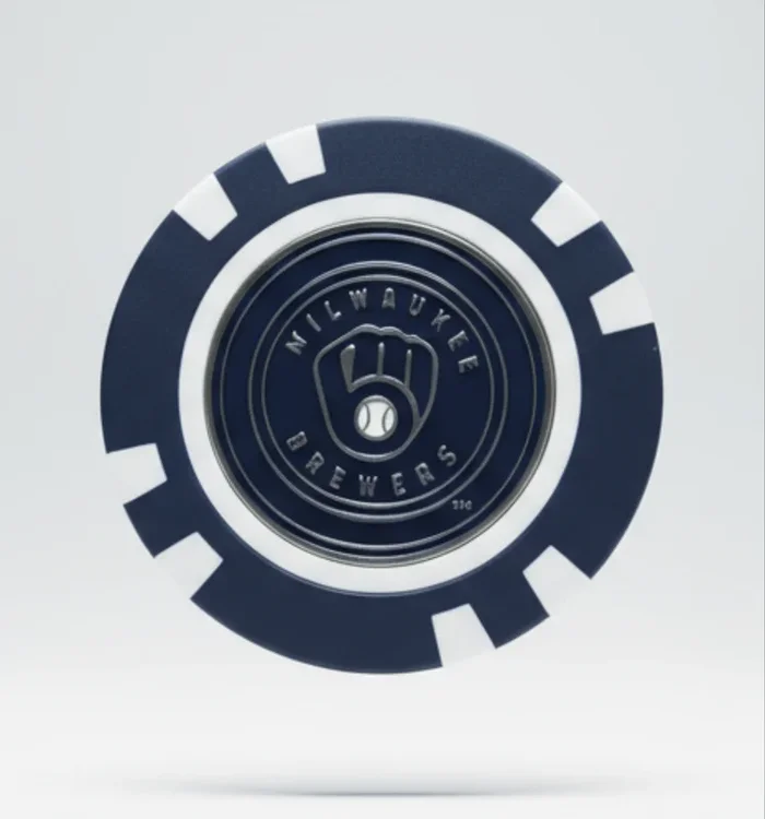 Officially Licensed Milwaukee Brewers Poker Chip Ball Marker