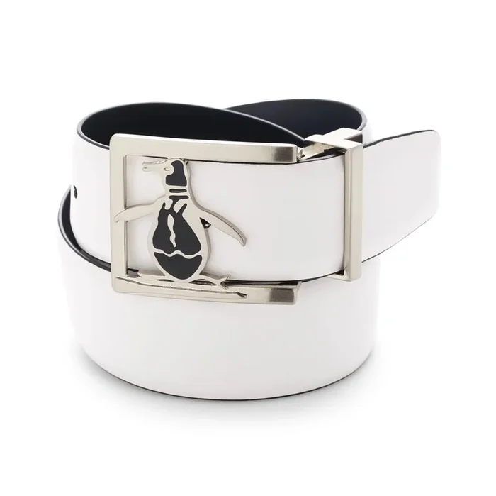 Original Penguin Reversible Leather Belt with Pete Buckle