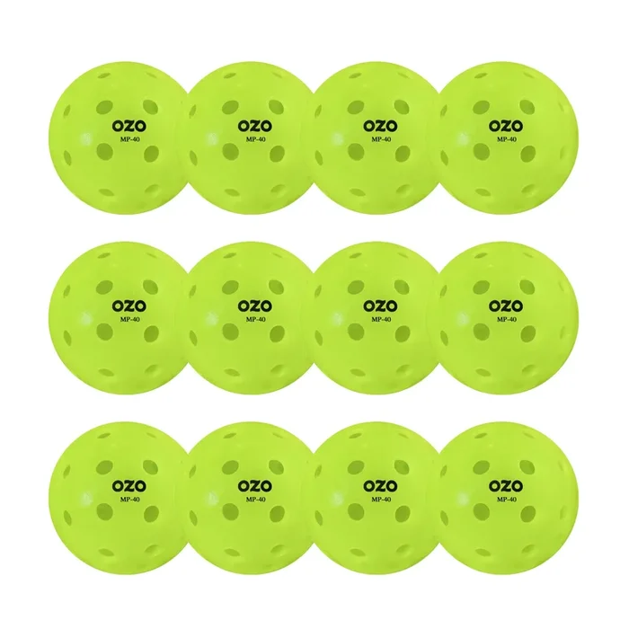 OZO Pickleball Outdoor Balls 12-Pack Green