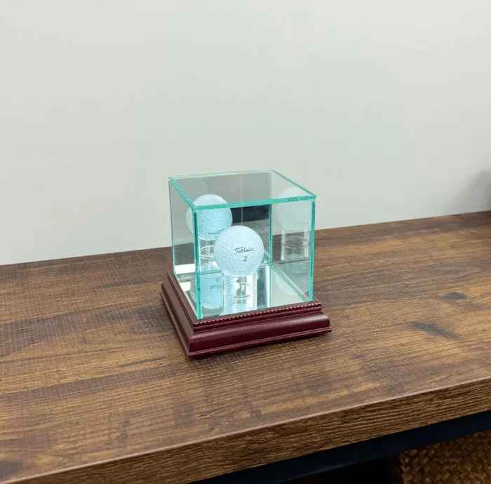 Perfect Cases and Frames: Golf Ball Display Case – Cherry 1″