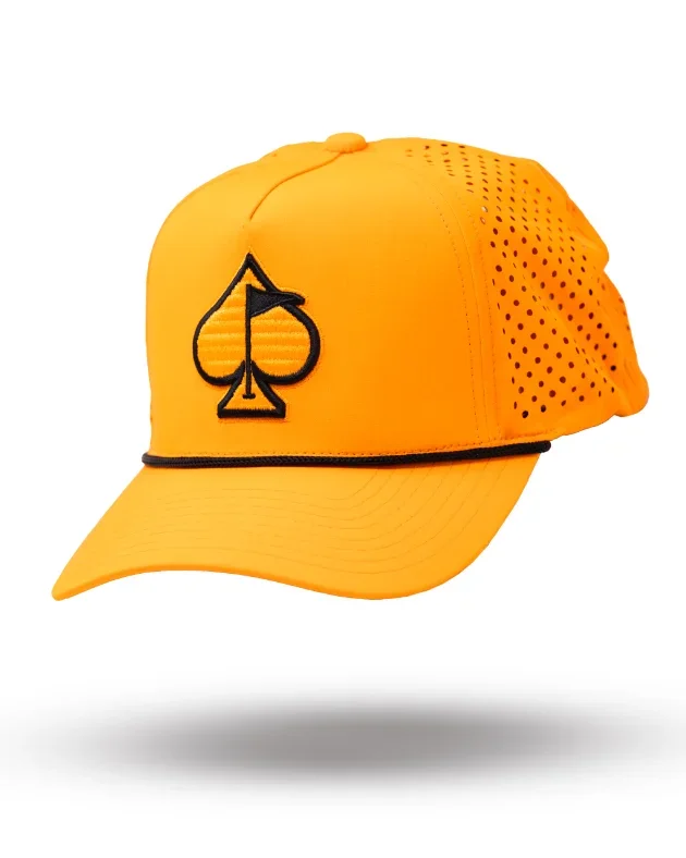 Perforated Rope Hat – Highlighter Orange