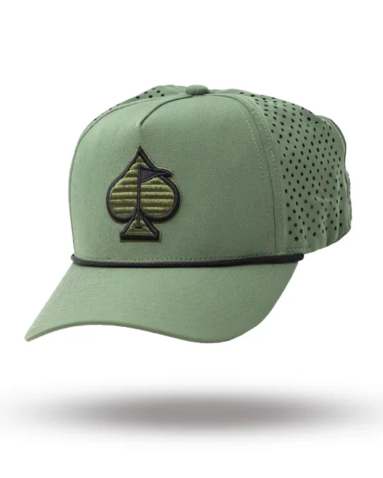 Perforated Rope Hat – Olive