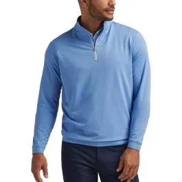 Peter Millar Perth Melange Performance Quarter Zip Golf Pullover 2025