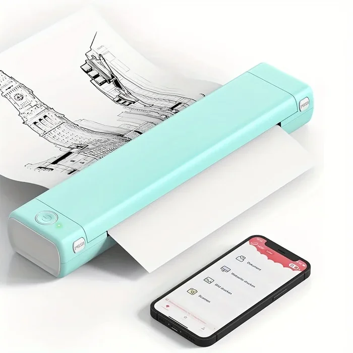 Phomemo M08F Portable Printer Wireless For Travel – Tattoo Stencil Printer Support 8.27