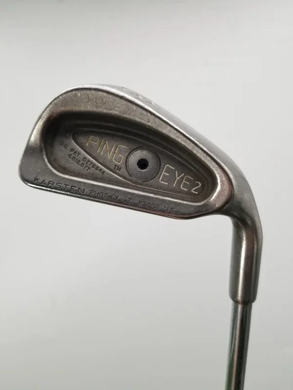 PING EYE 2 3 IRON STIFF KARSTEN STEEL 38.75″ BLACK DOT GOOD