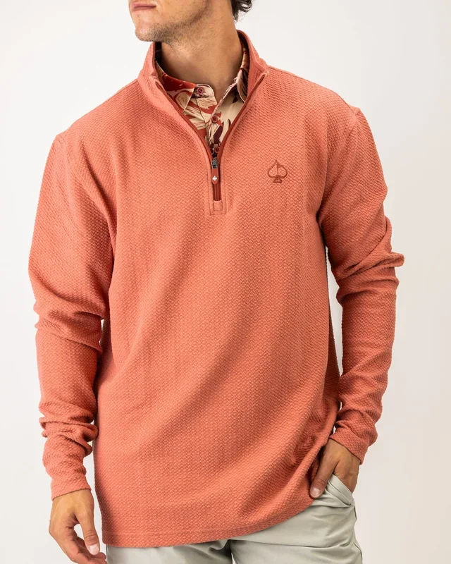 Player Preferred™ Waffle Knit Pullover – Terracotta