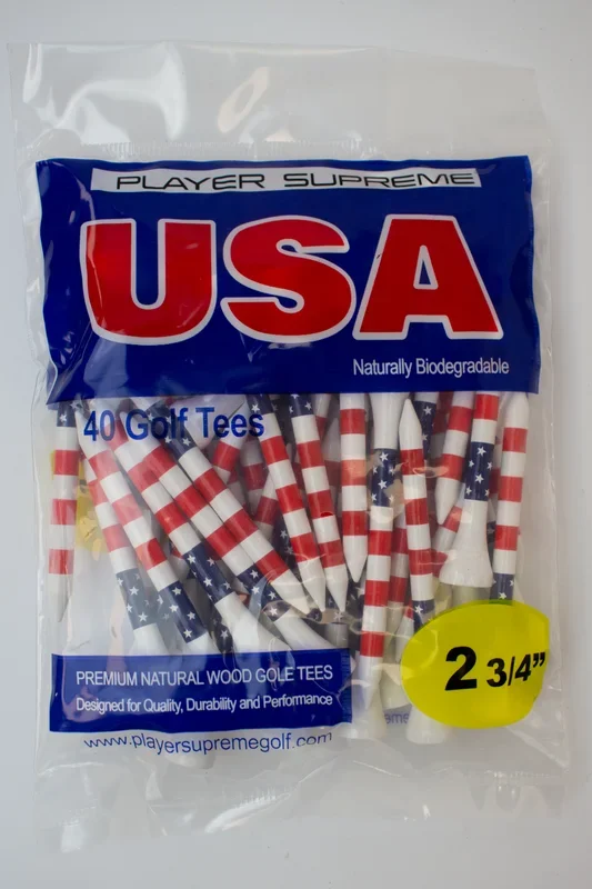 Player Supreme 80ct USA Golf Tees – 2 3/4″
