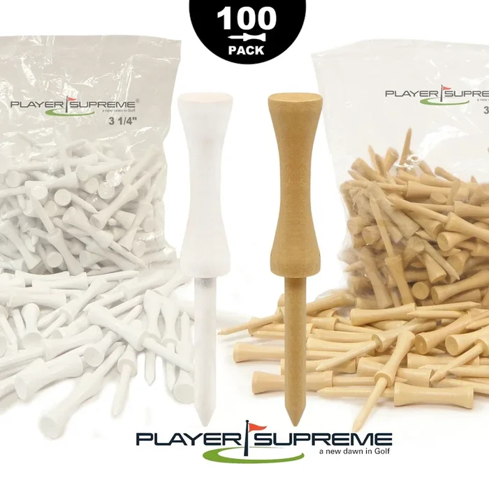 Player Supreme PREMIUM Step Golf Tees 100 Count (2 3/4″ or 3 1/4″)