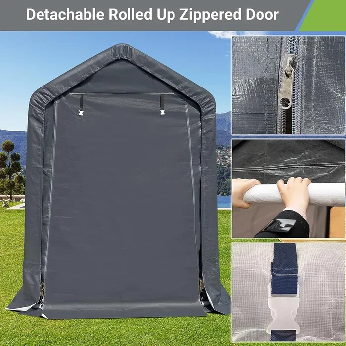Portable Compact Pop Up Garage Carport Tent 6′ x 8′