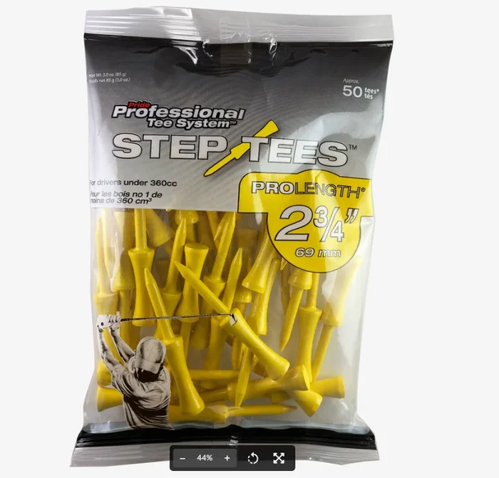 Pride Professional Tee System 2-3/4 Inch ProLength Step Tees – 50 Pack