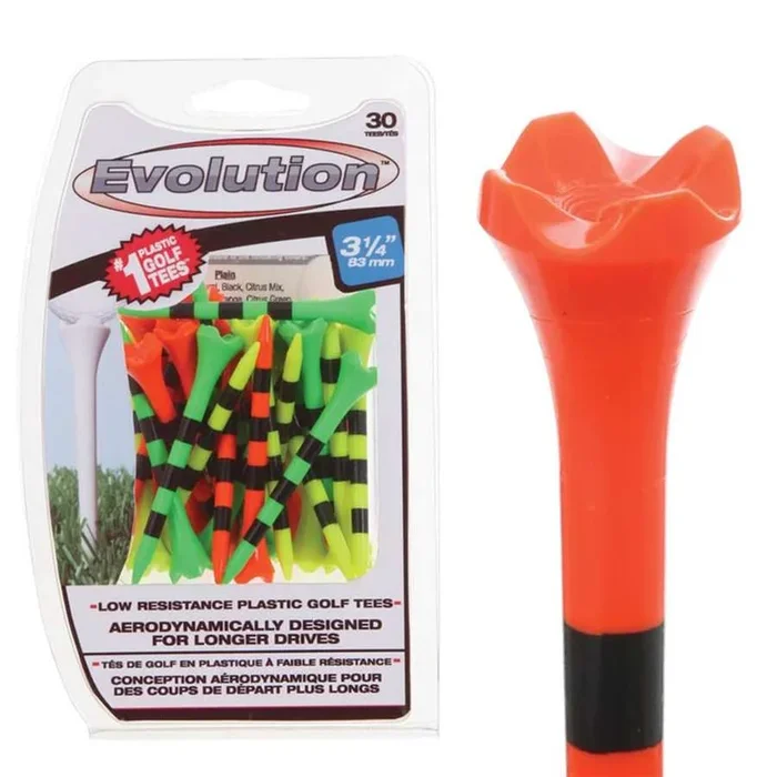 Pride PTS Evolution Golf Tees – 3 1/4″ Citrus Mix 30 Count