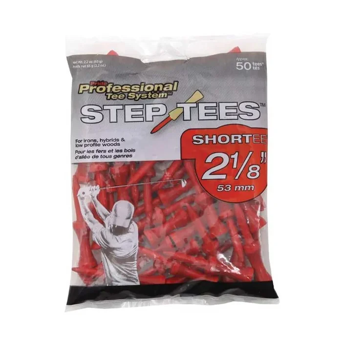Pride PTS Hardwood Step Golf Tees – 2 1/8 Approx. 50 Tees