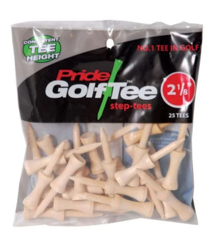 Pride step down tees 2 1/8″ Natural, 25ct. tees