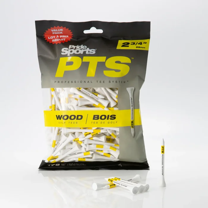 Professional Tee System Wood Yellow on White 2 3/4″ (175/PK)