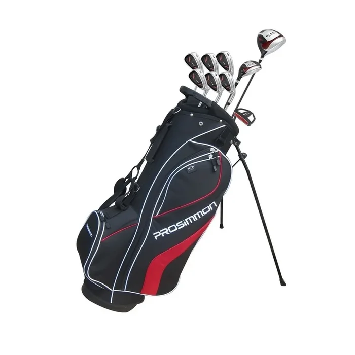 Prosimmon V7 Golf Package Set Black Stand Bag Mens Right Hand Regular