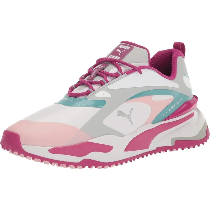 Puma GS Fast Ladies Spikeless Golf Shoes – Pink/White