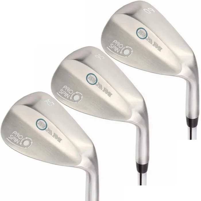 Ram Golf Pro Spin 3 Wedge Set – 52, 56, 60 – Graphite Shaft, Lady Flex