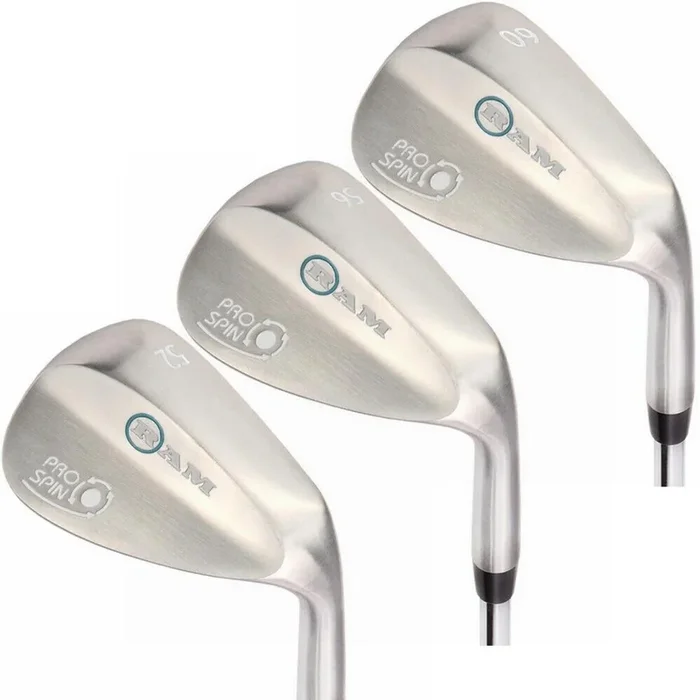 Ram Golf Pro Spin 3 Wedge Set – 52°, 56°, 60° – Graphite Shaft, Lady Flex