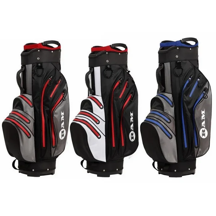 Ram Golf Waterproof Cart Bag – 14 Way Club Dividers | 3 Color Options