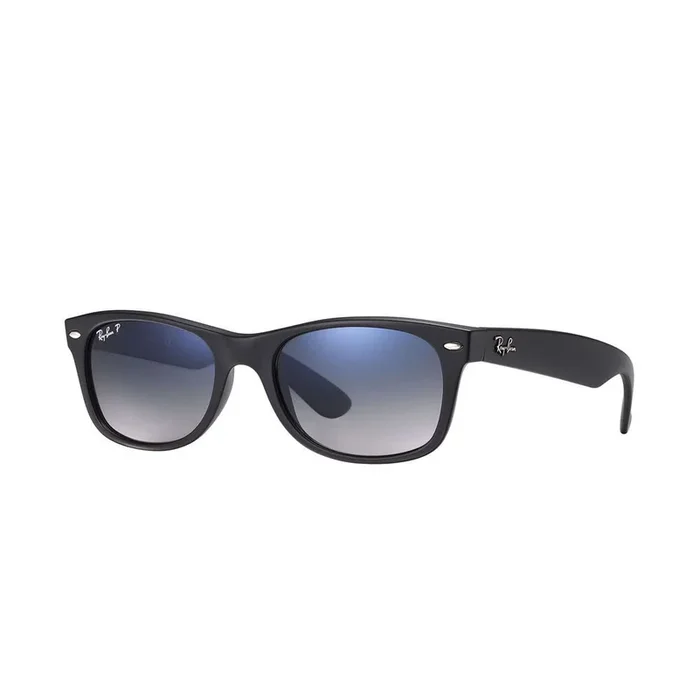 Ray-Ban New Wayfarer Classic – Matte Black/Polarized Blue Grey Gradient