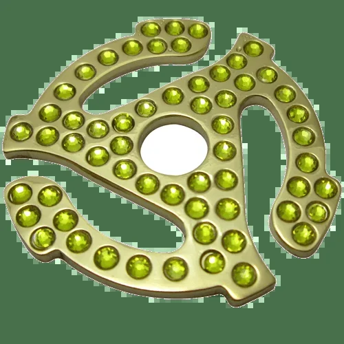 ReadyGolf: 45 rpm Record Adapter Ball Marker & Hat Clip with Crystals