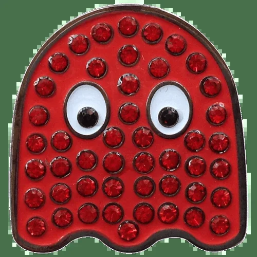 ReadyGolf: Arcade Red Ghost Ball Marker with Crystals