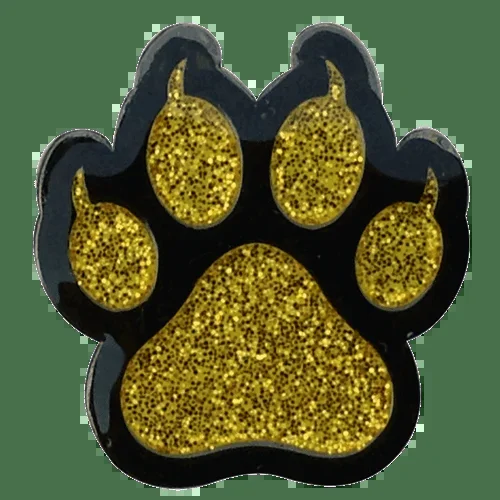 ReadyGolf: Cat Paw Print Gold Ball Marker & Hat Clip