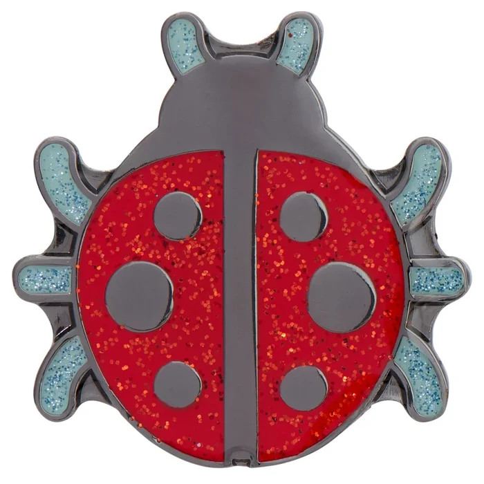 ReadyGolf: Glitter Ball Marker & Hat Clip – Ladybug