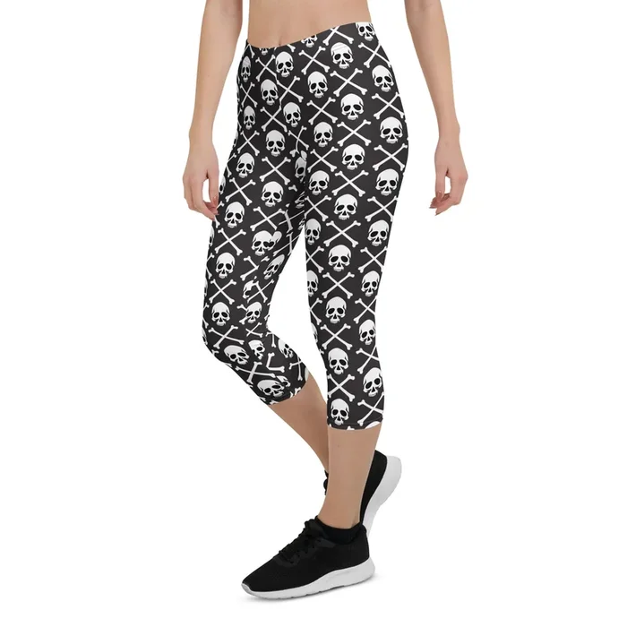 ReadyGOLF: Pirate Flag Women’s Capri Leggings
