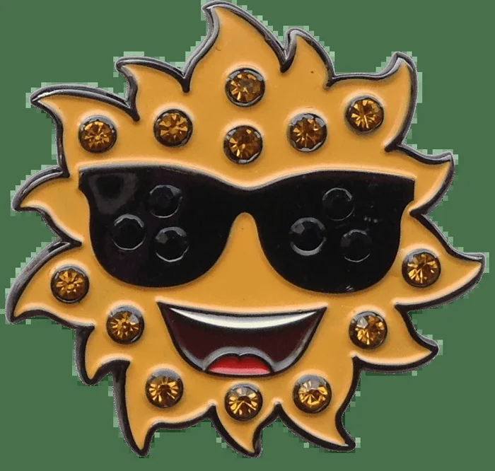 ReadyGolf: Sunglasses Ball Marker & Hat Clip with Crystals