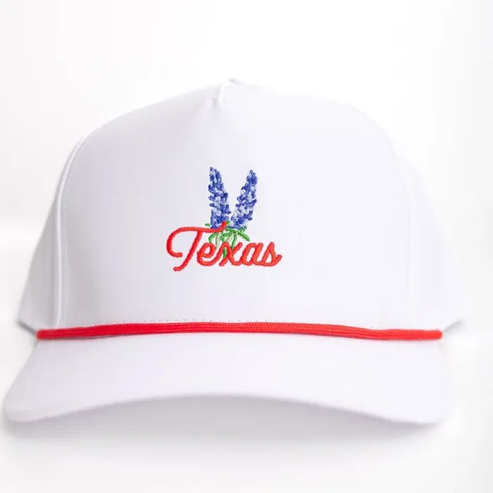 Red Texas Bluebonnet Rope Hat