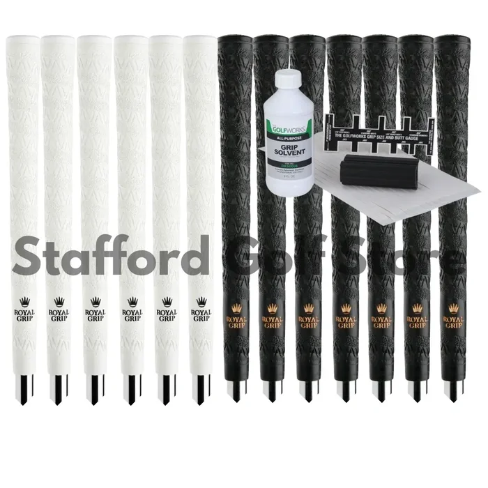 Royal Grip V Sand Wrap Golf Grips (13pcs) + Golf Regripping Kits
