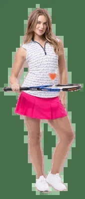 SanSoleil: Ladies UPF 50 SolTek Lux Sleeveless Print Mock – 900627P