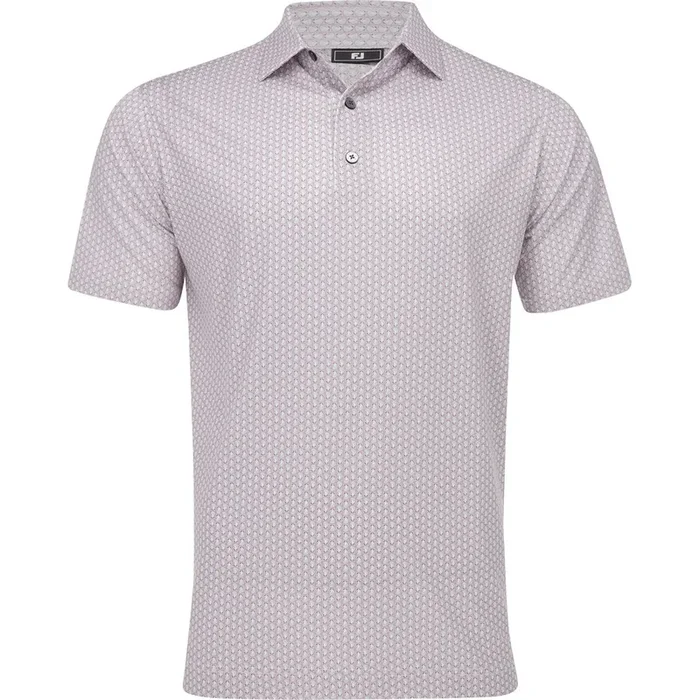 Scallop Shell Foulard Lisle Self Collar Polo