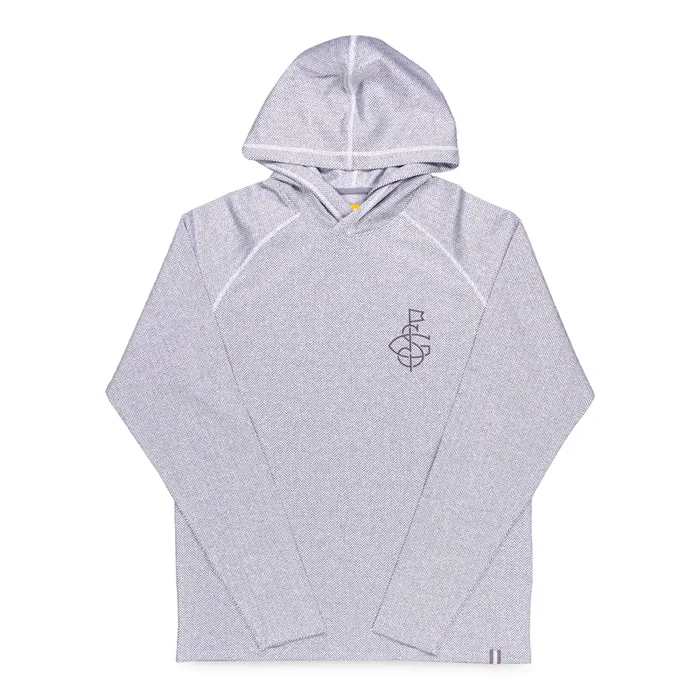 Seamus x Field Day Herringbone Jaquard Hoodie – Light Grey