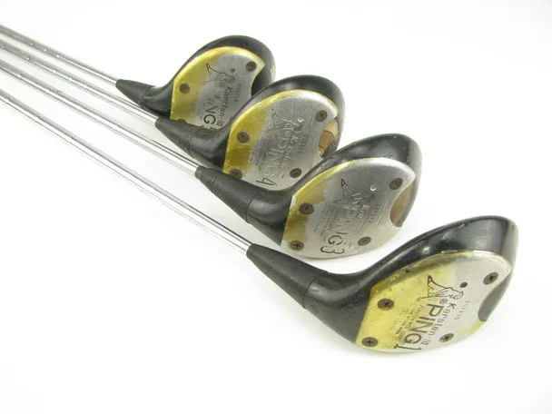 Set of 4 Ping Karsten III Woods #1, #3, #4, #5, with Steel Stiff