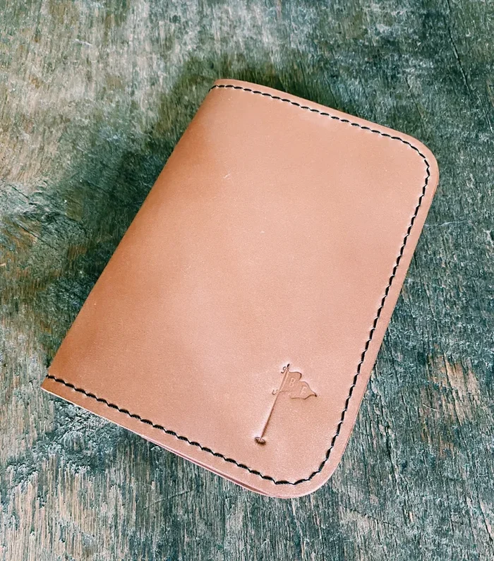 Single Barrel Collection Minimalist Scorecard Holder in Horween Shell Cordovan Natural