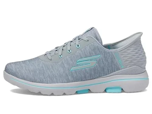 Skechers Women’s Go Golf Walk 5 Slip – Ins Golf Shoes – Gray / Aqua