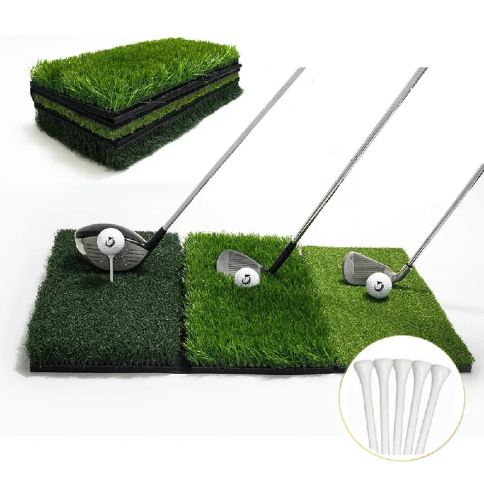 SmartStrike Plus Triple Turf Foldable Golf Mat 25″x16″