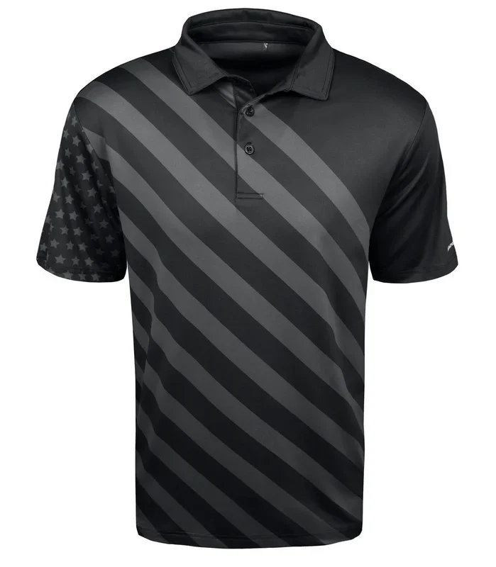 Snake Eyes Golf Patriot Print Polo