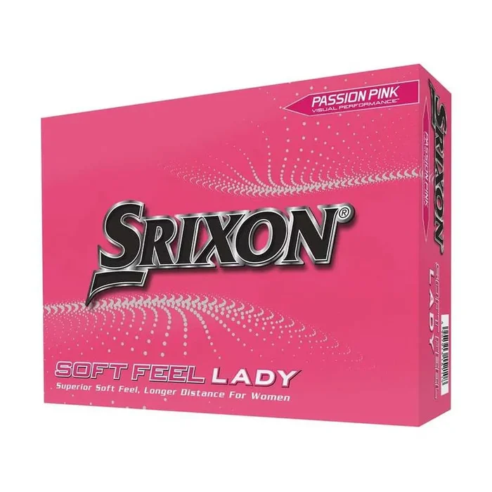 Srixon 2023 Soft Feel Lady Golf Balls White and Pink