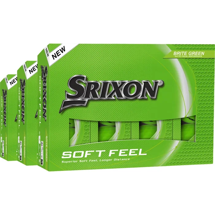 Srixon Soft Feel 14 Brite Green Golf Balls – Buy 2 DZ Get 1 DZ Free