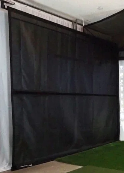 Stealth Retractable Impact Projection Screen – Side Wall Protection Option: 10′ (Powered with Remote)