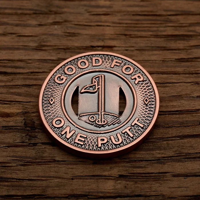 Subway Token Magnetic Golf Ball Marker | Copper