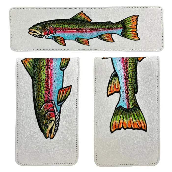 Sunfish: Embroidered Scorecard and Yardage Book Holder – Rainbow Trout